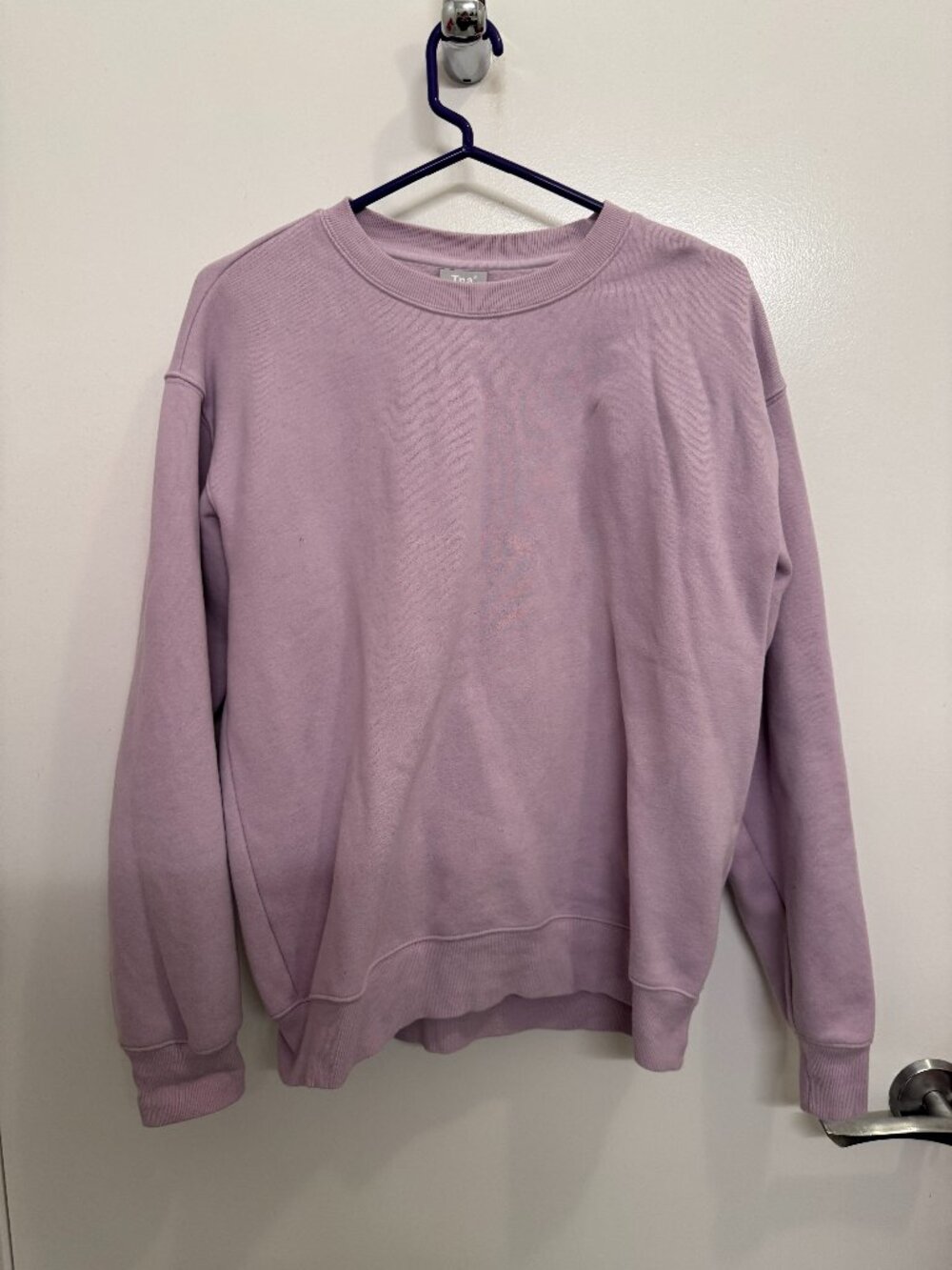EUC - Aritzia Cozy AF Sweatfleece Perfect Sweatshirt in Light Purple, Size 2